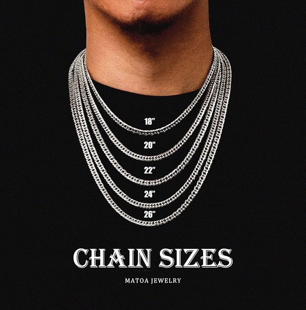 Matoa Farther's Day Gifts 3.5mm Black Cuban Chain for Men